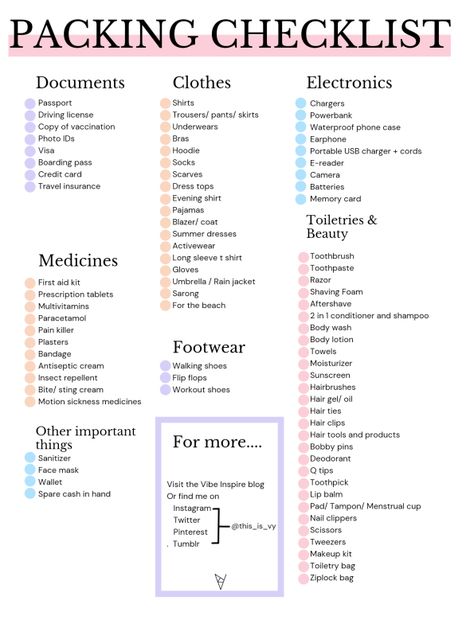 The ultimate packing list for travel – Vibe Inspire Trip Essentials Packing Lists, Holiday Packing Lists, Travel Packing Checklist, Ultimate Packing List, Travel Camera, Packing List For Vacation, Holiday Packing, Packing Checklist, Vacation Packing