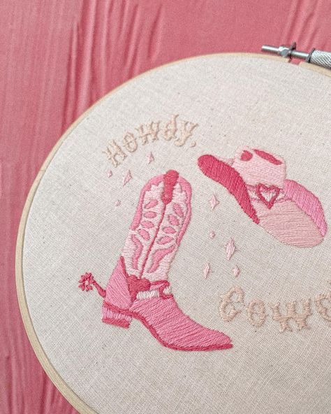 Pink Week is slowly becoming Pink Month 💕 Our Howdy, Cowgirl embroidery kit and pattern are available online in our shop and in store at… | Instagram