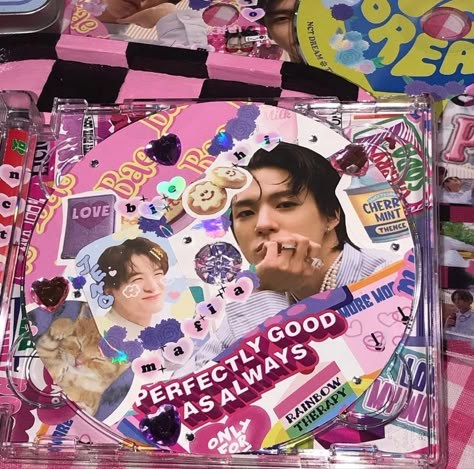 dreamiedear_ on ig | jeno lee aesthetic cd cover deco stickers pink jewel case deco kpop Jewel Case Deco Kpop, Cd Case Art, Lee Aesthetic, Cd Project, Cd Jewel Case, Kpop Deco, Study Desk Decor, Cd Case, Kpop Diy