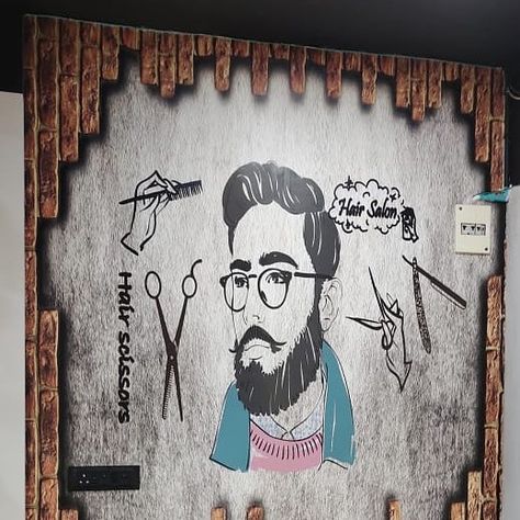 Completed Customize Wallpaper order at Glo Unisex Saloon #vedarcade #vastral #ahmedabad #wallpaper #customizewallpaper #saloonwallpaper #barbershopwallpaper #walldecor #veerhomedecor Saloon Wallpaper Hair Salons, Saloon Wallpaper, Customize Wallpaper, Salon Wallpaper, Saloon Decor, Deer Wallpaper, Barbershop Design, Wall Paint Designs, Salon Interior Design