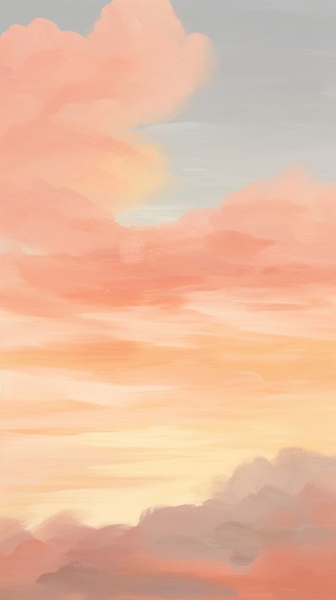 Sunset Sky Illustration, Sunset Color Wallpaper, Phone Backgrounds Orange, Sunset Wall Paint, Sunset Painting Wallpaper, Sunset Background Painting, Sky Background Aesthetic, Sunset Sky Background, Sky Watercolor Painting