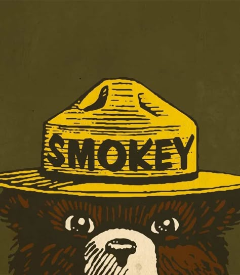 Smokey Bear Aesthetic, Smoky Bear Posters, Smokey The Bear Painting, Vintage Smokey The Bear Poster, Smokey The Bear Aesthetic, Smokey The Bear Wallpaper, Smokey Bear Poster, Smokey Bear Art, Vintage Smokey The Bear