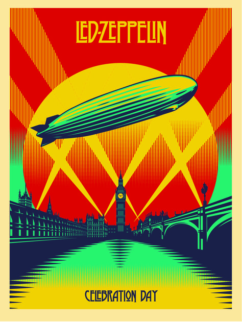 Shepard Fairey Celebration Day 18x24 poster With Pantones Fixed Led Zeppelin Concert, Led Zeppelin Poster, Vintage Concert Posters, Rock Band Posters, Led Zep, Music Poster Design, Celebration Day, Shepard Fairey, Robert Plant