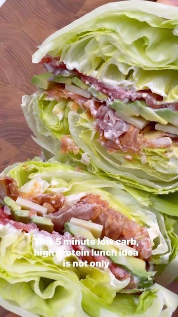 Lettuce Sandwich, High Protein Lunch Ideas, Protein Lunch, Full Recipes, Iceberg Lettuce, Free Keto Recipes, Lettuce Wraps, Wrap Recipes, Keto Meal Plan