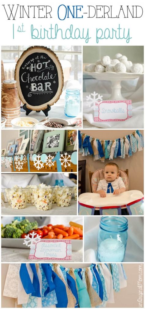 Winter ONEderland first birthday party - what a cute idea for a winter birthday! Winter Onederland First Birthday, First Birthday Winter, Winter Wonderland Birthday Party, Winter Onederland Birthday Party, Onederland Party, Winter Onederland Party, Onederland Birthday Party, Winter Wonderland Birthday, Winter Birthday Parties