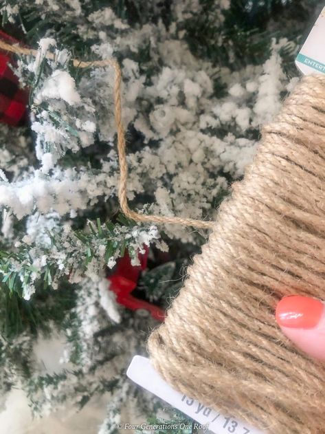 Ribbon Garland Diy, Christmas Tree Garland Diy, Tree Garland Diy, Jute Garland, Advent Garland, Advent Tree, Christmas Tree Advent Calendar, Christmas Staircase, Advent Christmas