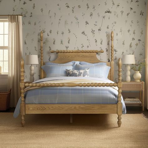 Madison Park Signature Beckett Bed - Bed Bath & Beyond - 13788601 Turned Post Bed, Traditional Bed Frame, Wooden Queen Bed Frame, Cottage Build, Wooden King Size Bed, Vintage Bed Frame, Post Bed, Spindle Bed, French Bed