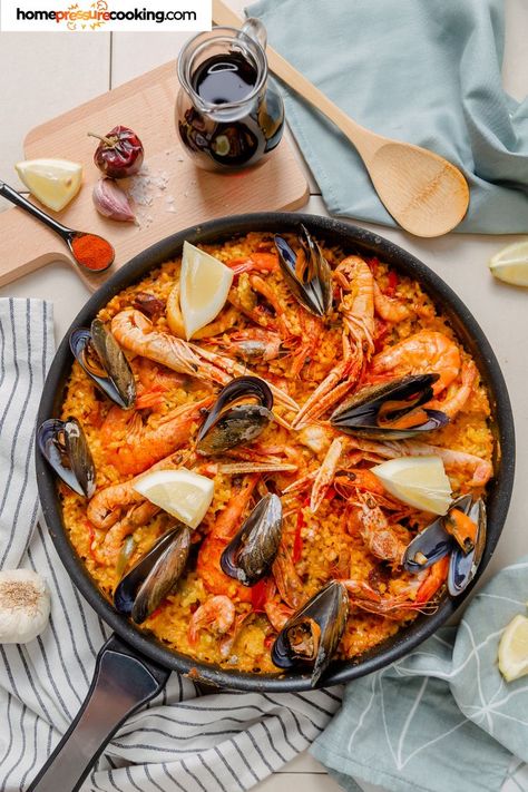 Dive into the Instant Pot Paella Recipe: Simple & Flavorful with our ultimate Paella Recipe. This Spanish Paella Recipe is easy to prepare with our Paella Recipe Easy method. Enjoy a rich Paella Recipe Seafood featuring a sumptuous Seafood Paella. Perfect for a memorable Seafood Dinner and ideal for fans of Läcker Mat. Explore the full recipe and elevate your meals at homepressurecooking.com! Authentic Spanish Paella Recipe, Spanish Paella Recipe, Paella Recipe Seafood, Paella Recipe, Seafood Paella, Healthy Food Recipes Clean Eating, Seafood Dinner, Portuguese Recipes, Healthy Chicken Recipes