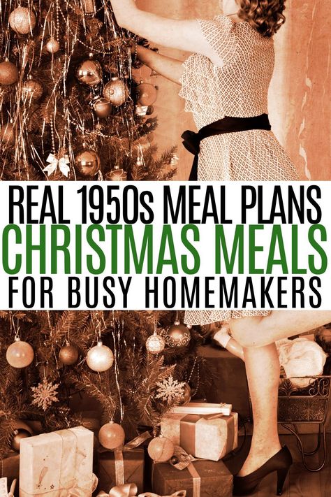 Step into the nostalgia of a 1950s Christmas with these real 1950s Christmas meal plans tailored for the busy homemaker. Explore vintage-inspired recipes, festive tips, and a culinary journey back in time, making your holiday season truly special. Old Fashioned Christmas Dinner, Vintage Christmas Food, Retro Christmas Recipes, Christmas Meals Ideas, Holiday Gathering Food, Vintage Christmas Dinner, Planning Christmas Dinner, Budget Christmas Decor, Vintage Christmas Recipes