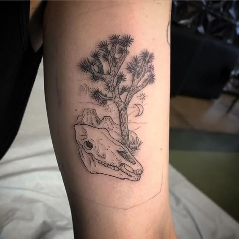 Tree Tattoo Sleeve, Joshua Tree Tattoo, Tree Silhouette Tattoo, Desert Tattoo, Tree Sleeve Tattoo, Oak Tree Tattoo, Tan Tattoo, Ancient Tattoo, Tree Tattoo Designs