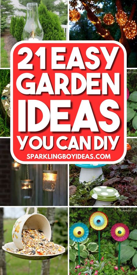 Transform your outdoor space with our creative DIY garden ideas on a budget! Discover easy garden decor projects from DIY small garden designs to budget-friendly garden makeovers. Learn how to maximize your space with vertical garden ideas, fairy garden ideas, and DIY raised bed plans. Add charm with DIY garden decor crafts and upcycled gardening decor ideas. Whether you're crafting a cozy herb garden or a vibrant flower bed, our garden decor projects are the best DIY garden projects. Diy Garden Ideas On A Budget, Diy Small Garden, Easy Garden Decor, Garden Ideas On A Budget, Garden Diy On A Budget, Backyard Flowers Garden, Diy Garden Ideas, Garden Decor Crafts, Backyard Sanctuary