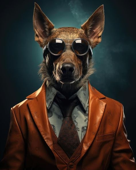 Photo 3d dog with a human body looking s... | Premium Photo #Freepik #photo #jackal #dog-character #dog #business-animal Dog Character, 3d Dog, Dog Business, Studio Background, Face Men, Human Face, Animal Heads, Dog Face, My Photo Gallery