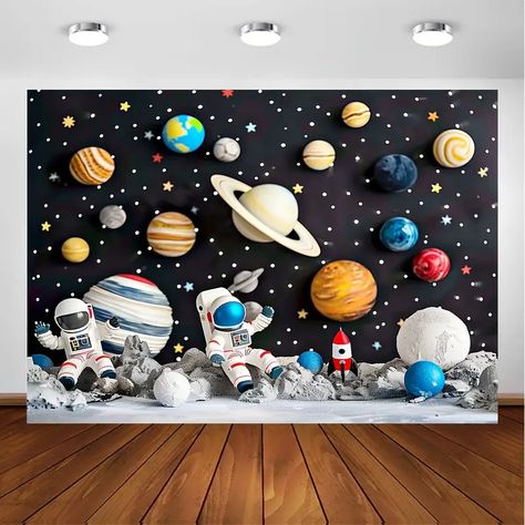 Rocket Party Favors, 1st Trip Around The Sun Table Decor, Solar System Birthday Party Decorations, Outer Space Decorations Party Ideas, Out Of This World Dance Theme, Shoot For The Stars Birthday, Outerspace Classroom Themes, Planets Bulletin Board, Space Themed 2nd Birthday Party