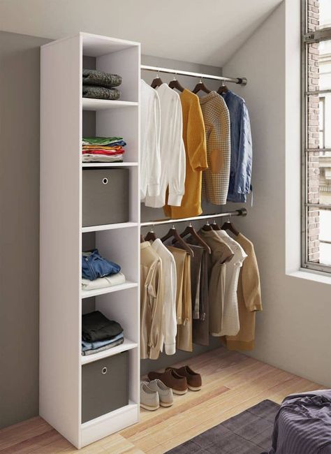 Closet Design Plans, Cubbies Mudroom, Window Mudroom, Mens Bedroom Decor, No Closet Solutions, Open Wardrobe, Closet Design Layout, Closet Renovation, Open Closet