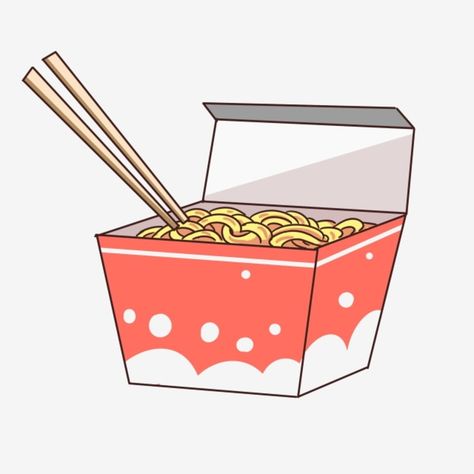 Noodles Cartoon, Noodles Drawing, Decorative Illustration, Delicious Noodles, Food Noodles, Send Noods, Chicken Drawing, Delivery Food, Carton Packaging