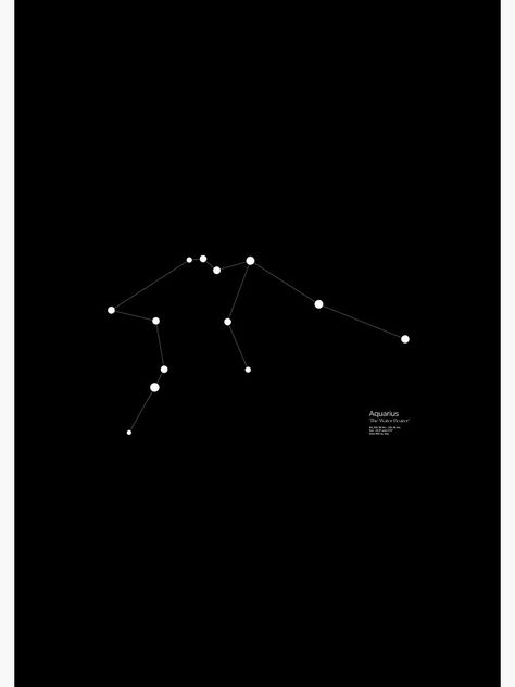 Aquarius Stars Constellation, Constellations Graphic Design, Aquarius Star Constellation, Aquarius Constellation, Star Constellations, Zodiac Constellations, Aquarius Zodiac, Notebook Design, Winter House