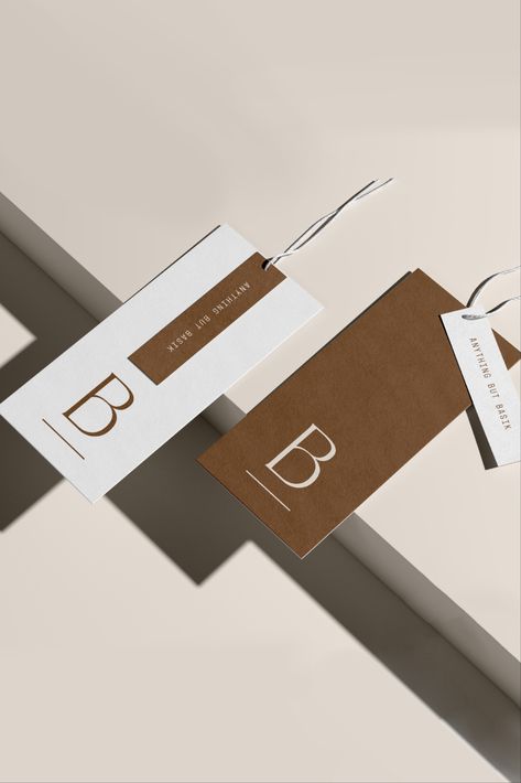 Fashion Branding Design Packaging, Label Background Design, Brand Label Clothing Tag Design, Clothing Brand Tags, Hangtag Design Clothing, Fashion Label Logo, Brand Tag Label, Clothing Label Design, Clothing Tag Design