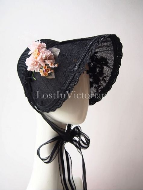 19th Century Hats Woman, 19th Century Bonnet, Victorian Era Hats For Women, Victorian Era Hats, Victorian Hats Woman, 1800s Hats, Victorian Era Costume, Victorian Era Clothing, Victorian Bonnet