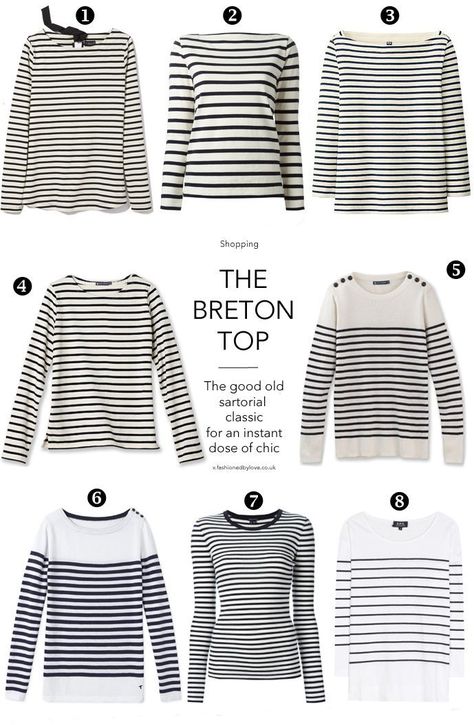 Breton Shirt, Breton Stripe Shirt, Minimalist Moda, Breton Top, Breton Stripes, Gamine Style, French Stripes, French Girl Style, Minimalist Capsule Wardrobe