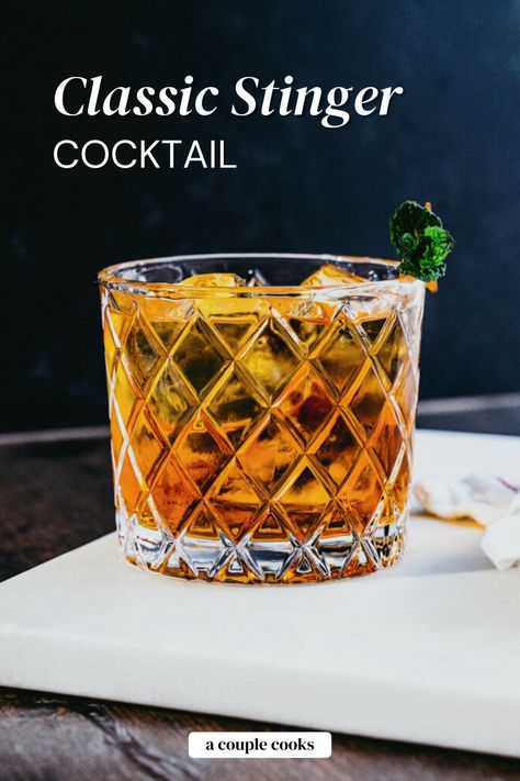 Stinger Cocktail, Awesome Cocktails, Hennessy Drinks, Friday Cocktails, Cognac Cocktail, Unique Cocktail Recipes, A Couple Cooks, Salad Dressing Recipes Healthy, Drinks Ideas