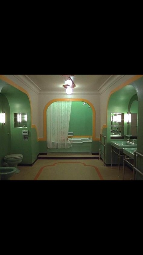 Bathroom from The Shining Shining Bathroom, The Shining Bathroom, Blue Hallway, Vintage Bathrooms, The Shining, Big Screen, Bath, Blue