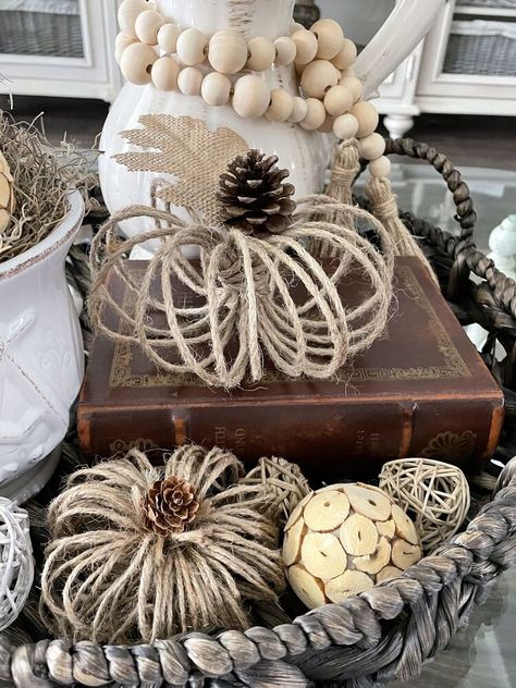 Jute Pumpkins, Twine Pumpkins, Twine Crafts Diy, Jute Twine Crafts, Twine Crafts, Burlap Pumpkins, Fall Pumpkin Crafts, Fall Decor Diy Crafts, Jute Crafts