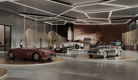 Porsche Showroom Interior, Super Car Showroom, Luxury Showroom Design, Car Showroom Design Interior Luxury, Car Dealership Interior Design, Cars Showroom Design, Car Show Room Design, Car Showroom Design Exterior, Show Room Interior Design