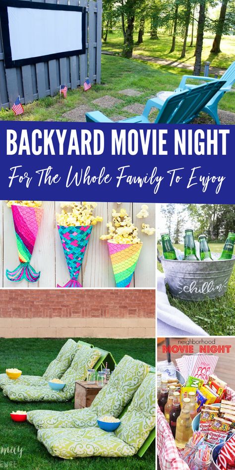 If you are planning to have a backyard movie night sometimes soon, I have ideas that will make it amazing! These backyard movie night ideas are full of fun and great memories to be had for the whole family. #backyard #passion4savings #movie #night #party #fun #forfamily #forkids #themed #movienight Backyard Movie Night Seating, Backyard Movie Night Ideas, Movie Night Seating, Outdoor Movie Night Ideas, Diy Backyard Movie, Outdoor Movie Night Party, Movie Night Printables, Diy Backyard Movie Night, Backyard Movie Night Party