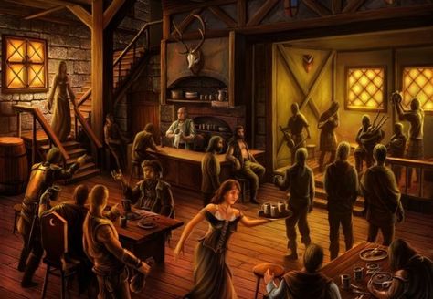 Listen online to the sound mix called: D&D fantasy Inn/pub/tavern. Taverna Medieval, Fantasy Inn, Medieval Tavern, The Kingkiller Chronicles, Forgotten Realms, Fantasy Setting, Fantasy Places, Urban City, High Fantasy