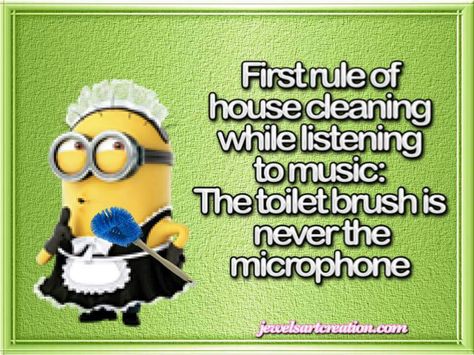 Cleaning house Clean House Quotes, Cleaning Quotes Funny, Minion Love, Minion Humor, Cleaning Quotes, Funny Minion Pictures, Minion Memes, Minion Jokes, Minion Pictures