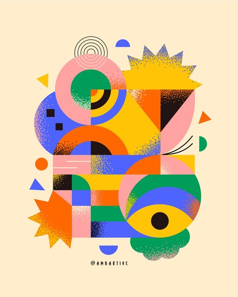 Portfolio | Ambartive Design Portfolios Ideas, Abstract Vector Design, Bauhaus Geometric, Cubism Design, Modular Design Graphic, Abstract Illustration Geometric, Abstract Art Geometric Design, Geometric Illustration Design, Geometric Abstract Painting