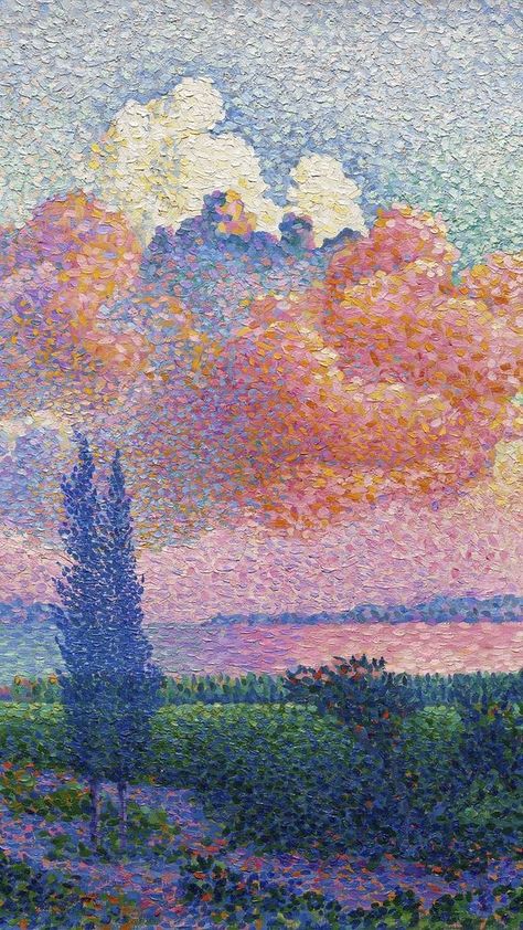 Monet Wallpaper, Henri Edmond Cross, Monet Art, Arte Van Gogh, Art Exhibition Posters, Pink Cloud, Monet Paintings, Cleveland Museum Of Art, Pink Clouds