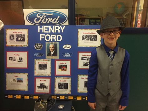 Wax museum Henry Ford Wax Museum Project, Wax Museum School Project Ideas For Boys, Wax Museum School Project, Wax Museum Ideas, Wax Museum Project, Wax Ideas, Museum Ideas, Room Parent, History Project