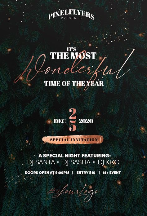 Download Christmas Event PSD Flyer Template for free. This flyer is editable for christmas event, Merry Christmas Invitation and other Winter Events or party. #free #christmasflyer #xmas #christmas #christmasevent #christmasparty #christmasdesign #2020flyers Event Promotion Design, Christmas Flyer Design, Vietnam House, Holiday Party Flyer, Instagram Banners, New Year Flyer, Christmas Party Flyer, Catalog Design Layout, Christmas Flyer Template