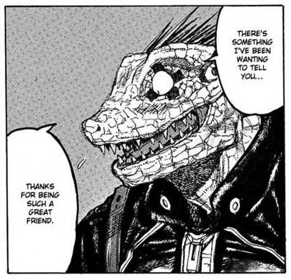 Space, Gore, and Dinosaurs Kaiman Dorohedoro, Dorohedoro Kaiman, Dai Dark, Pfp Ideas, Character Sketches, Manga Pages, Iron Maiden, Visual Novel, Anime Background