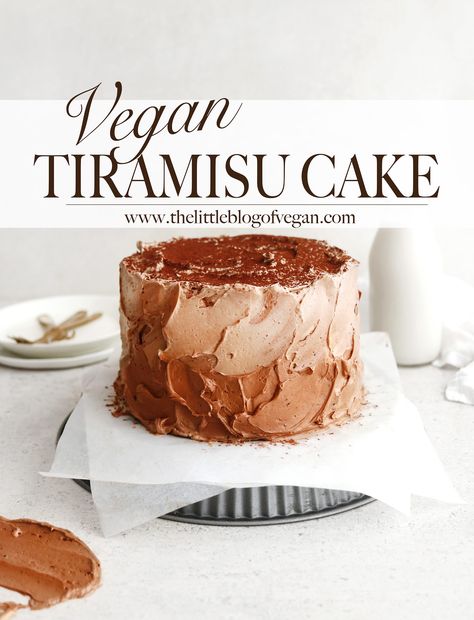 Vegan Tiramisu Cake Dessert Smoothies, Tiramisu Cake Recipe, Vegan Tiramisu, Vegan Baking Recipes, Vegan Cake Recipes, Vegan Bakery, Desserts Vegan, Tiramisu Cake, Vegan Dessert Recipes