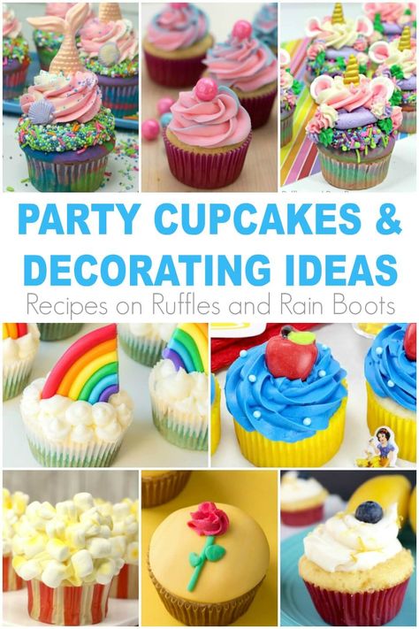 Cake Pops, Pie, Fun Ways To Decorate Cupcakes, Girls Cupcake Ideas, Cupcakes For School Birthday, Birthday Themed Cupcakes, Cupcake Challenge Ideas, Girls Birthday Cupcake Ideas, Gourmet Birthday Cupcakes