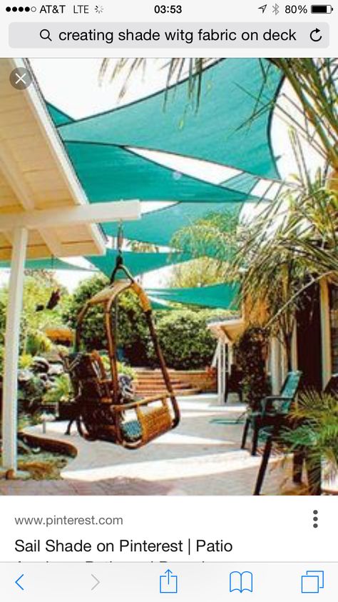 Ideas for shade Patio Columns, Ideas Terraza, Hammock Chairs, Shade Ideas, Backyard Shade, Shade Sails, Diy Shades, Patio Shade, Shade Canopy