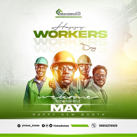 Happy Workers Day Happy New Month Wishing you a peaceful and rewarding Labour Day filled with appreciation for your invaluable contributions to society. #viral #workers #fyb #trending #newmonth #estate #logistics Happy Workers Day, Agriculture Design, Logistics Design, Class Poster, Church Media Design, Happy New Month, Flyers Design, Workers Day, Calligraphy Artist