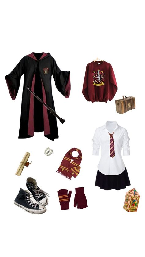 Gryffindor Costume Women, Harry Potter Girl Costume, Harry Potter Ravenclaw Outfits, Hogwarts Costume, Harry Potter Uniform, Gryffindor Uniform, Gryffindor Outfit, Gryffindor Costume, Ravenclaw Outfit