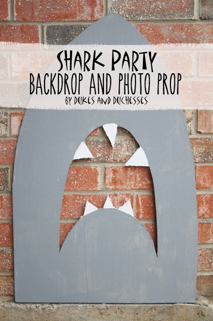 Such a fun idea! Sharknado Party, Shark Week Party, Shark Photos, Shark Birthday Party, Ocean Party, Shark Party, Shark Birthday, Back Drop, Party Backdrop