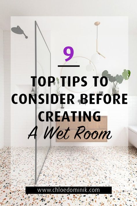 9 Top Tips To Consider Before Creating A Wet Room - Chloe Dominik Wet Room Bathroom With Tub, Small Wet Room Ideas, Wet Bathroom Ideas, Wetroom Ideas, Tiny Wet Room, Small Wet Room, Master Bath Layout, Wet Room Bathroom, Wet Room Tiles