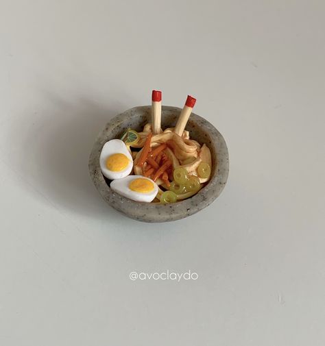 Made out of polymer clay Clay Crafts Air Dry, Mini Collection, Noodle Bowl, Cute Polymer Clay, Ramen Bowl, Food Drinks Dessert, Clay Food, Noodle Bowls, Polymer Clay Charms