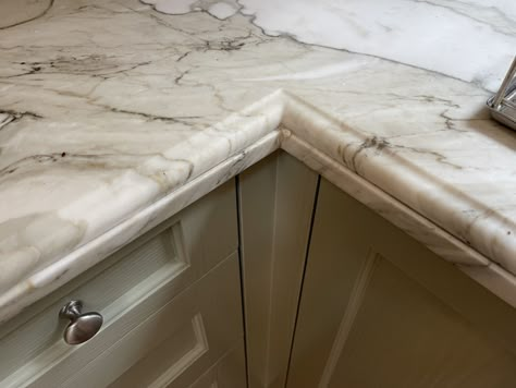 Countertop Edge Options, Marble Edge Profile, Granite Countertop Edge Options, Countertop Edge Profiles Quartz, Countertop Edge Profiles, Marble Molding, Marble Counter Edge Detail, Kitchen Countertop Edges, Bathroom Baseboard