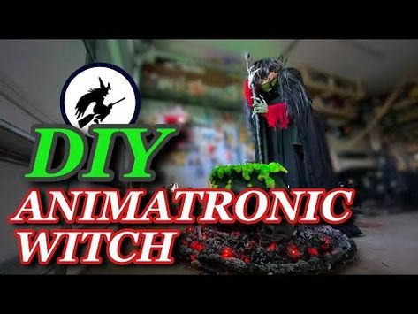 Animatronic Halloween Witch - DIY - YouTube Diy Halloween Animatronics, Witch Display, Animatronic Halloween, Witch Halloween Party, Halloween Props Scary, Ghost Wreath, Ghost Theme, Witch Props, Haunted House Halloween Party