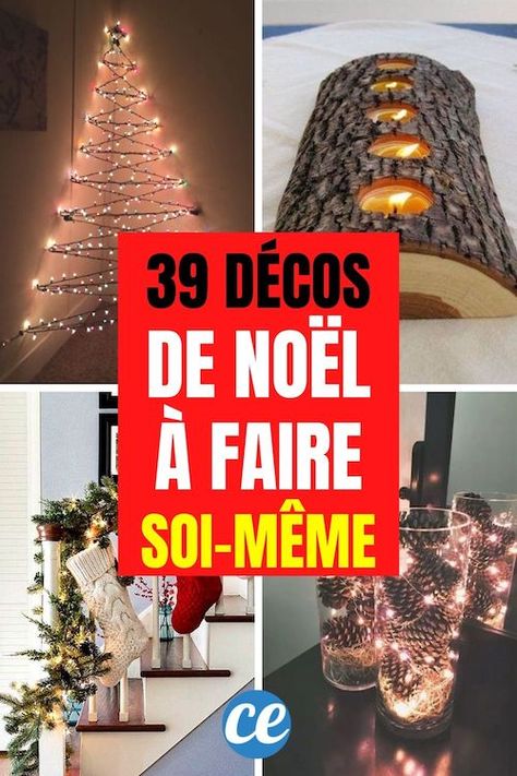 Vous cherchez des idées de décorations de Noël faits maison ? Des idées de déco DIY économiques ? On a sélectionné pour vous 30 idées de décos faciles à faire pour l'intérieur de votre maison. Décoration de Noël traditionnelle, moderne, minimaliste, rouge et blanche, or, argentée, naturelle... Découvrez ces idées de décos de Noël à fabriquer : pour un Noël 100% fait maison facile à faire ! Diy Candles At Home, Christmas Favors Diy, Cheap Christmas Crafts, Homemade Christmas Presents, Flat Christmas Tree, Elegant Christmas Tree Decorations, Christmas Gift Games, Christmas Party Activities, Diy Christmas Table