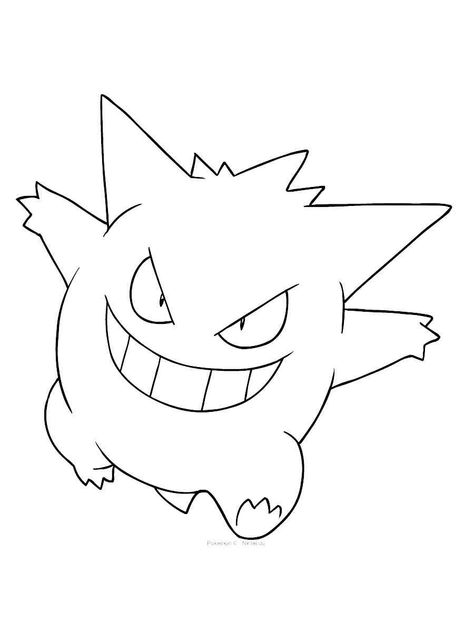 Gengar Tattoo, Pikachu Tattoo, Gengar Pokemon, Kids Coloring Pages, Posca Art, Tattoo Design Book, Pokemon Coloring, Easy Doodles Drawings, Kids Coloring