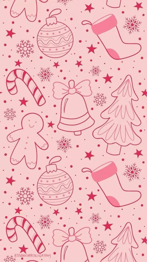 Christmas Iphone Wallpapers Pink, Pink December Wallpaper, Aesthetic Christmas Images, Cute Christmas Wallpaper Aesthetic, Christmas Lockscreen Pink, Red Coquette Christmas, Christmas Phone Wallpaper Pink, Cute Christmas Wallpapers Aesthetic Pink, Wallpaper Navidad Rosa