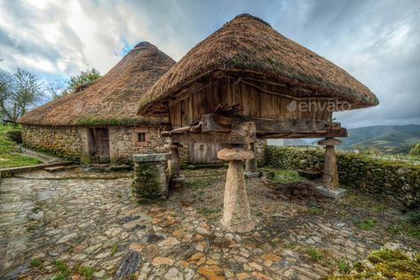 Ancient Celtic houses called Palloza by luisvilanova. Ancient Celtic houses, called Palloza, in the eastern mountain of Galicia, in Piornedo, in Ancares.#called, #Palloza, #houses, #Ancient Fairytale House, Thatched House, Eco Architecture, Unusual Buildings, Medieval Houses, Ancient Mysteries, Round House, Iron Age, House Architecture Design