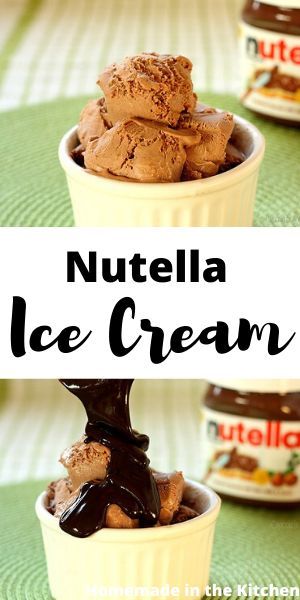 Learn how to make a small batch of homemade no cook egg free Nutella Ice Cream in a blender with 5 ingredients! #homemadeinthekitchen #nutellaicecream #homemadeicecream #nutellarecipes How To Make Nutella Ice Cream, No Egg Ice Cream Maker Recipes, Ninja Creami Nutella Ice Cream, Ice Cream In A Blender, Eggless Ice Cream, Nutella Ice Cream Recipe, Healthy Chocolate Ice Cream, Kitchen Aid Ice Cream, Freezer Desserts